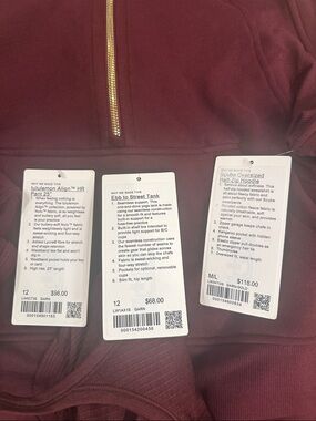 Lululemon Scuba Oversized Half-Zip Hoodie in deep maroon